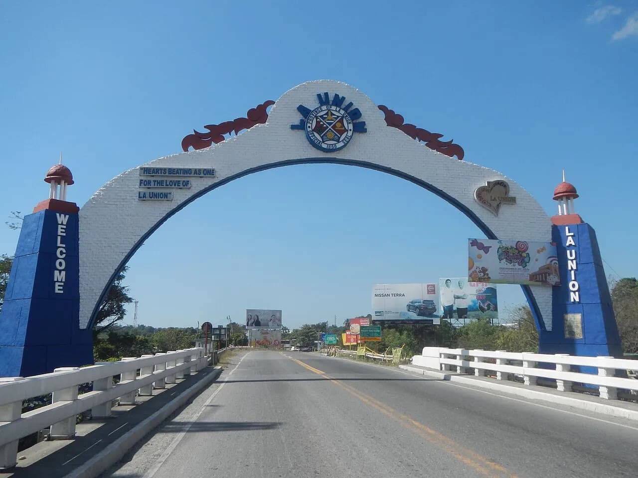 The La Union welcome arch over Bued Bridge at the provincial boundary in Rosario.