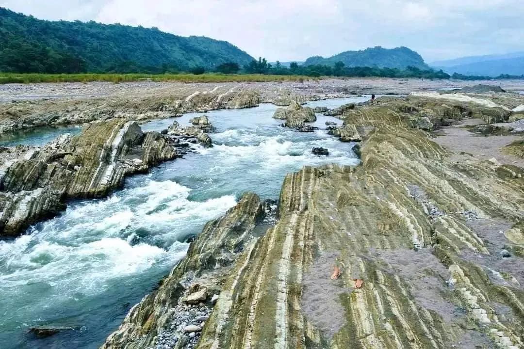 Rock formations along the Balili River in Naguilian