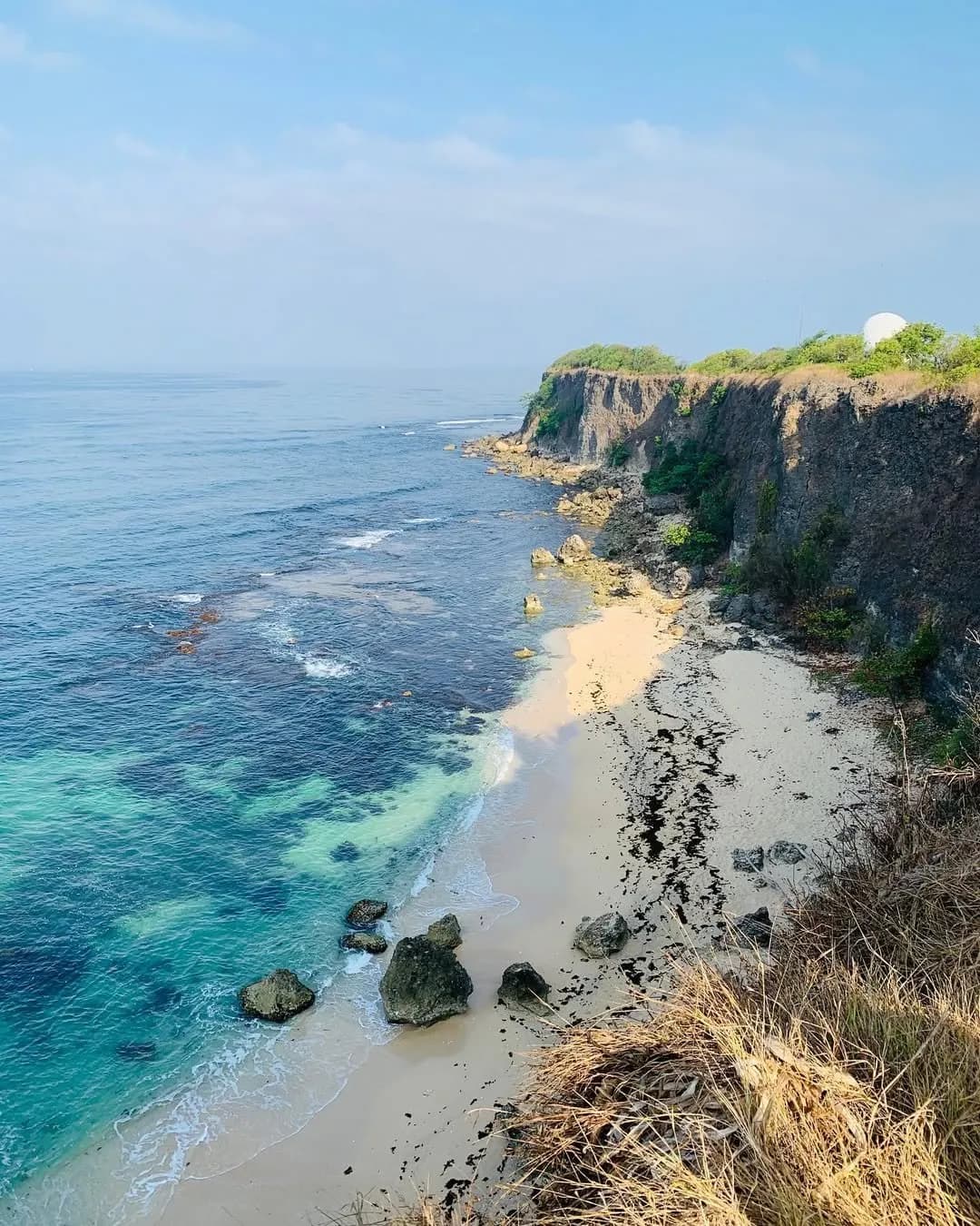 Visitors by the shore near Poro Point in the City of San Fernando, La Union.